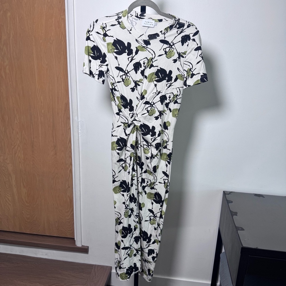 Tanya Taylor Organic cotton Floral scrunched dress women size XXS - Picture 2 of 11